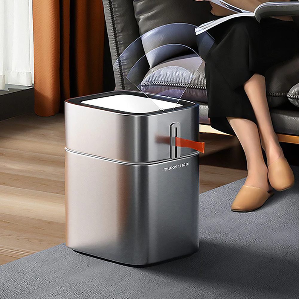 JOYBOS stainless steel automatic smart waste bins rectangular mini trash can sensor garbage bin touchless luxury dustbin