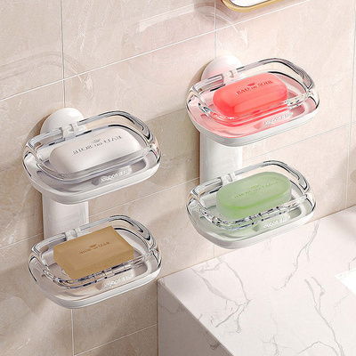 JOYBOS Soap Dish for Shower Bar Soap Holder Double Layer Wall Mounted  Container with Draining Tray Soap Case