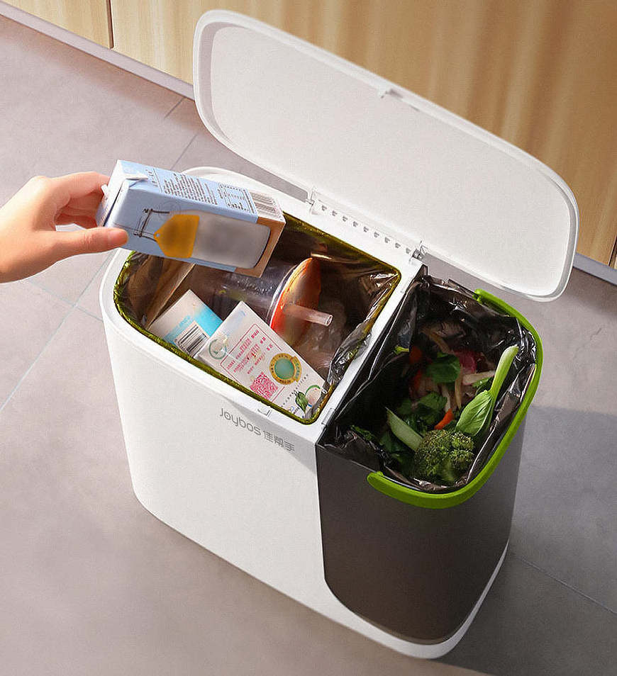 JOYBOS filter tea trash can Kitchen Compost Bin Kitchen Cabinet Door Under Sink Plastic Garbage Can Compost Bin