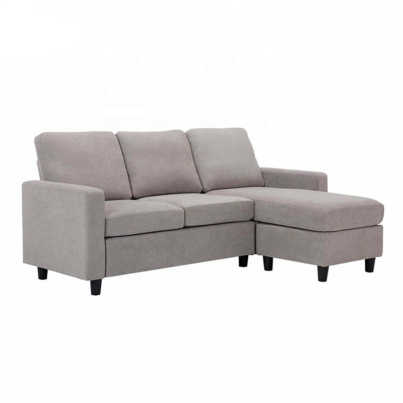 Modern Design Living Room Furniture High Quality American Grey Fadric Right Left Hand L Shape Corner Sofa