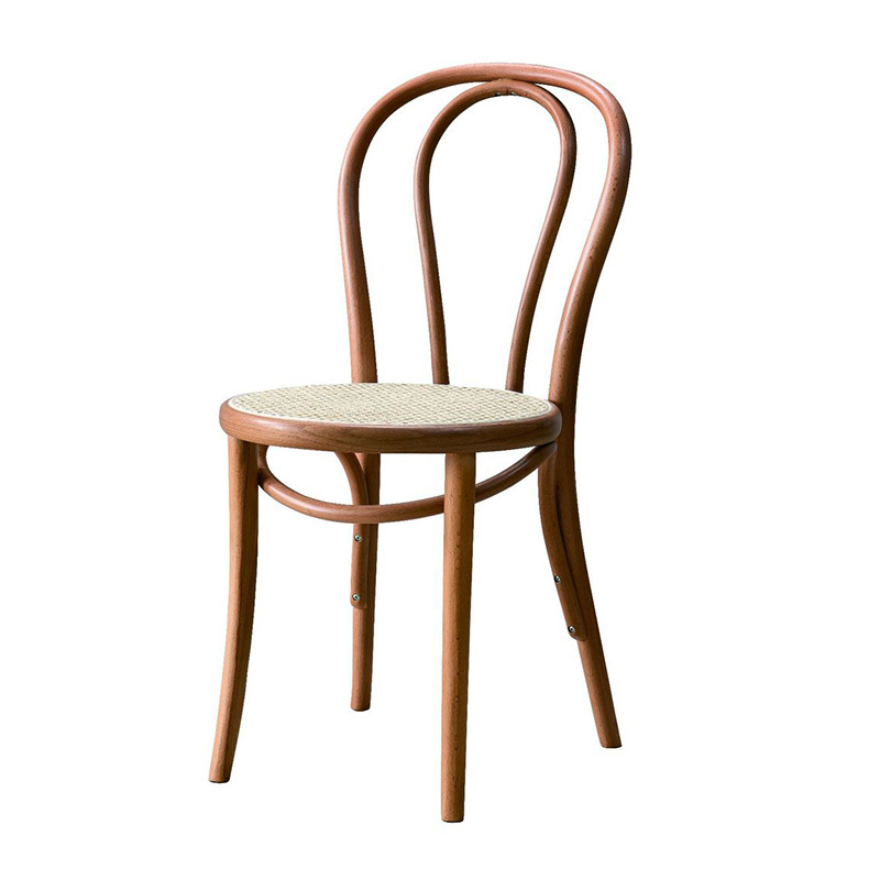 Factory Price Wholesale Classic Style Durable Bentwood Dinning Chairs Stackable Rattan Seat Thonet Dining Room Chair