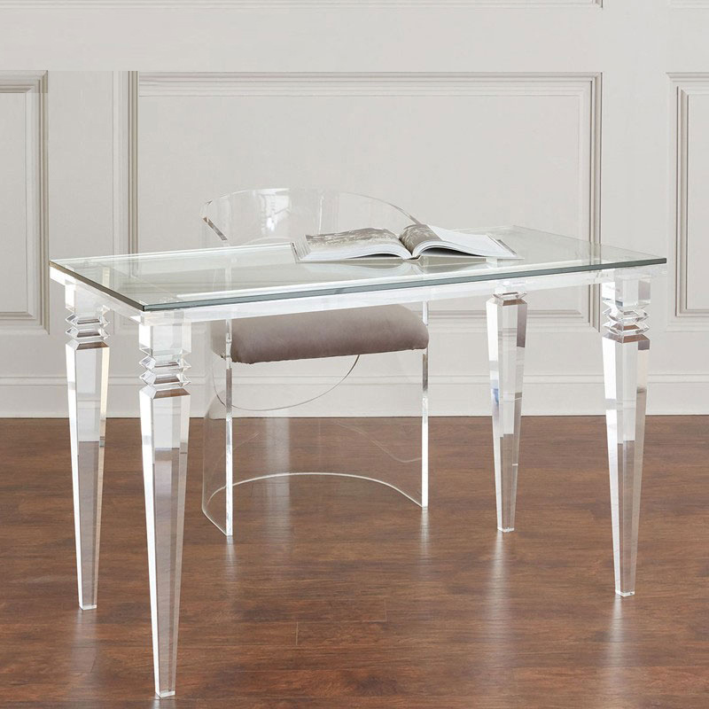 Acrylic Table Modern Ghost Kitchen Island Table Ptransparent Clear Acrylic Frame Leg Dining Room Table