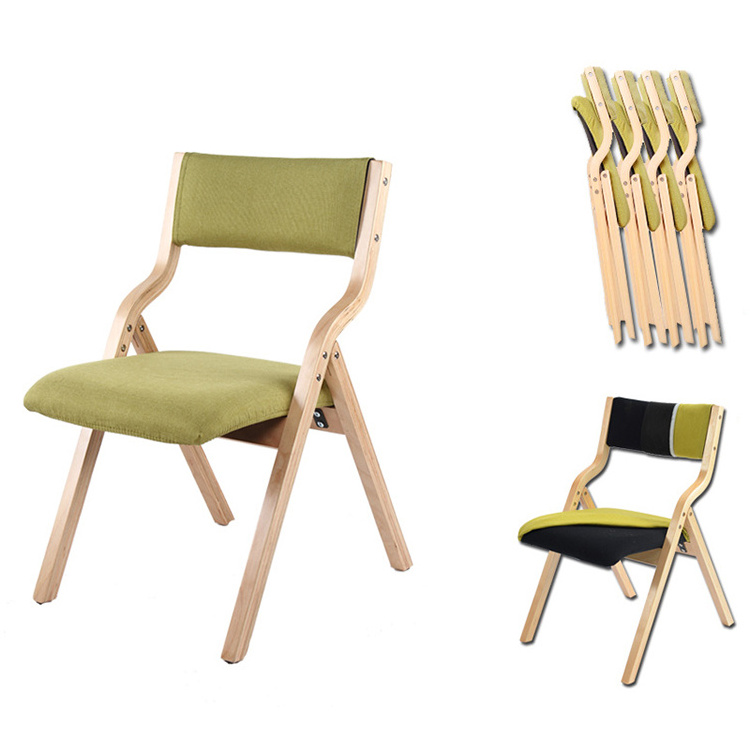 Modern White Natural Fold Pack Dinning chair Foldable Sleek Bent wood Dining Chairs For Events Outdoor Wedding