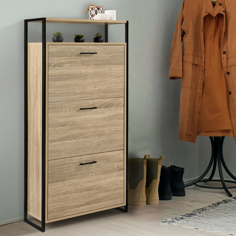 Fujian Manufacturer Competitive Price 3 Drawer Smart Shoe High Tall Storage Shoe Cabinet For Entryway Household