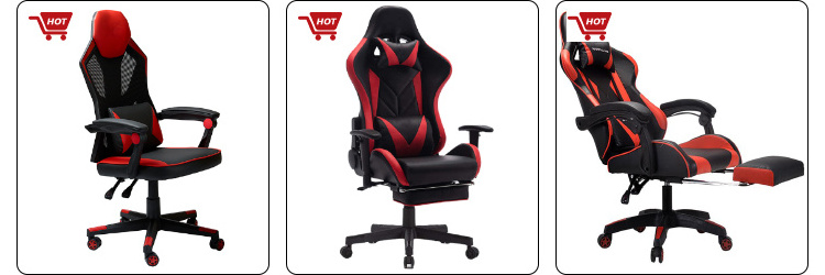 Foshan Leather Silla Gamer Office Pc Racing Leather Seat Video Ergonomic Gaming Chair With Wheels