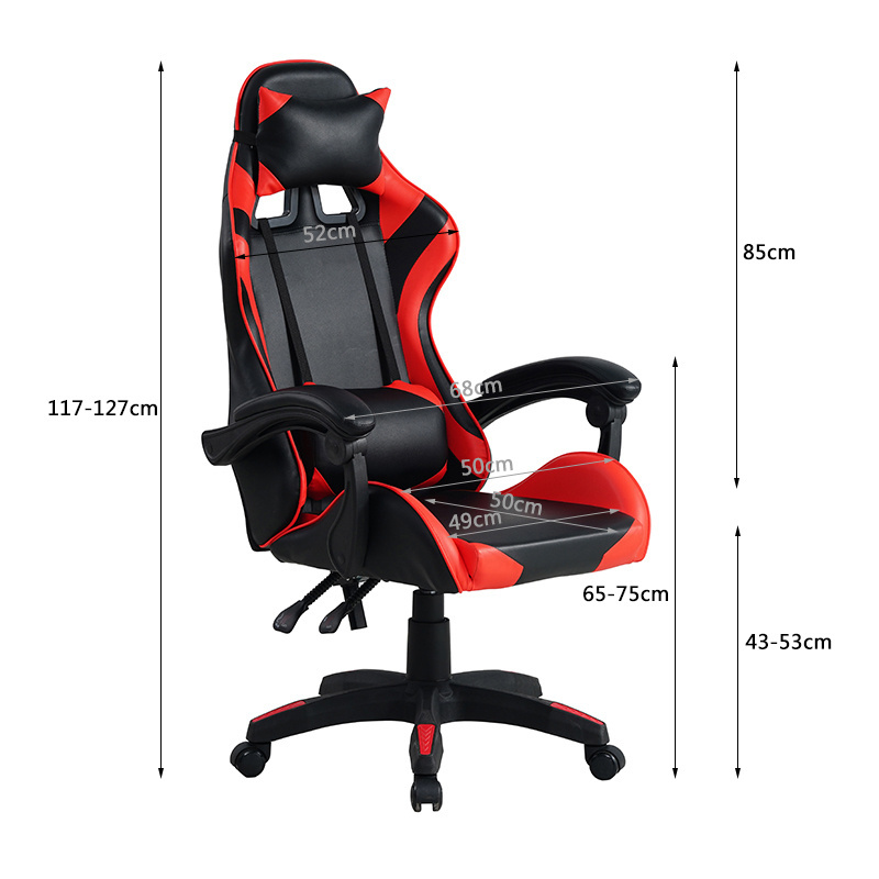 Foshan Leather Silla Gamer Office Pc Racing Leather Seat Video Ergonomic Gaming Chair With Wheels