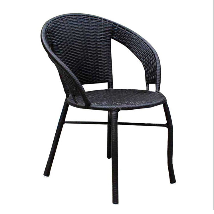 outdoor indonesia black antique rattan / wicker wood cane side webbing back dining chair with arm