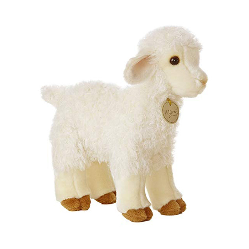 2024 Factory Custom Peluche Little White Standing Adorable Cuddly Sheep Goat Stuffed Plush Baby Toys