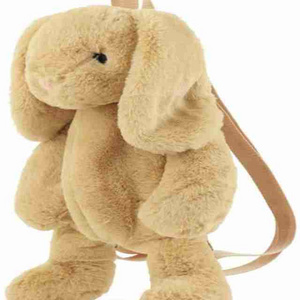 2024 Custom Plush Rabbit Long Ear Bunny Bag Plushie Doll Plush Toys Children Backpack for Girls Kids