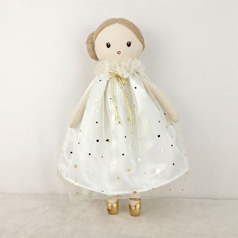 New Arrival Factory Design in Stock Ready t o Delivery Doll  Ballerina Dress  Black Rag Doll Stuffed Doll for Children Gifts