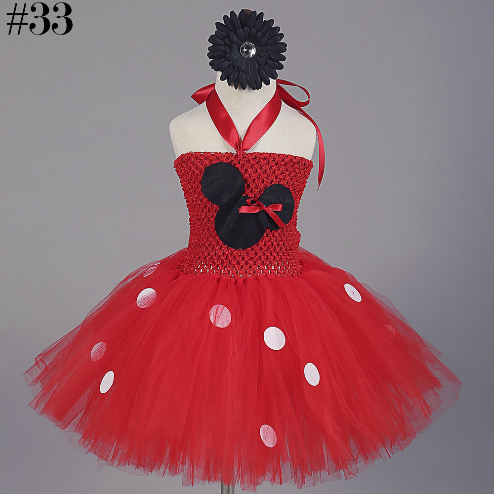 Girl Minnie Summer Mickey Tutu Mouse Dress Costume Children Kids Party Birthday Cosplay Dresses Clothing