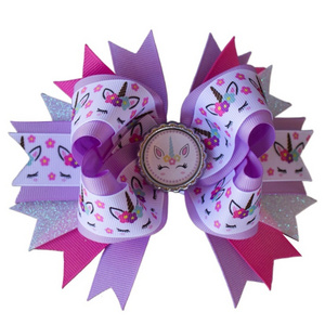 No.483-No.522  Newest 5.5'' inspired hair bows popular cartoon hair bow boutique   girl hair bows