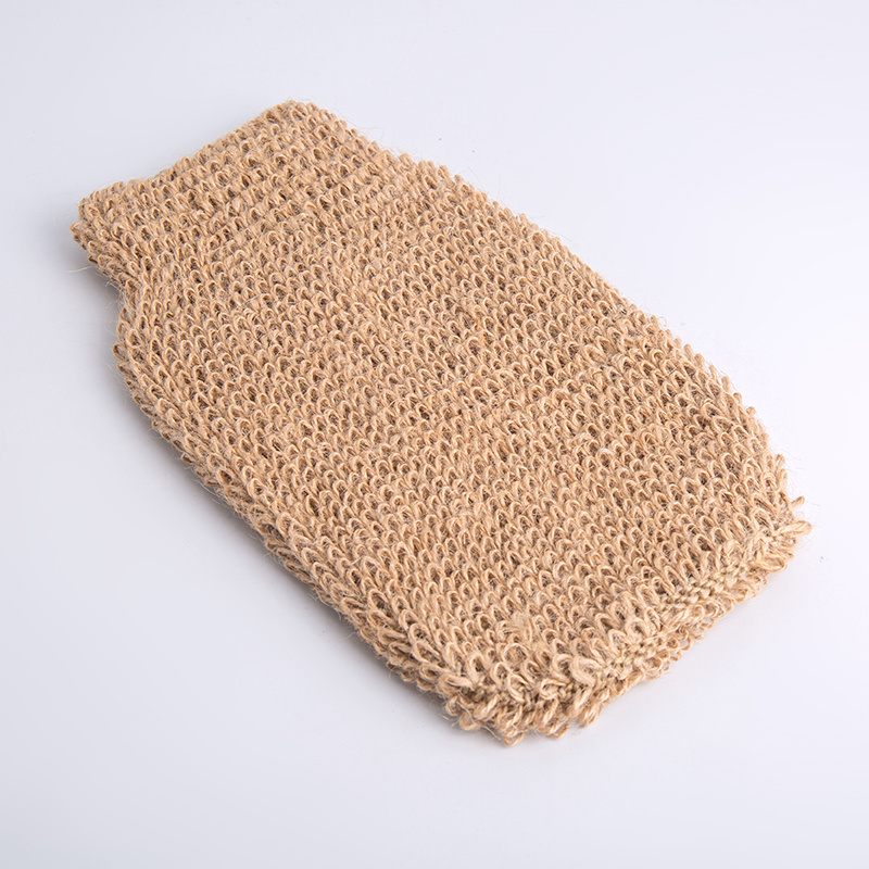 Natural Exfoliating ramie Fiber bath Glove Mitt Bath Scrubber Remove Dead Skin jute Exfoliating Mitts