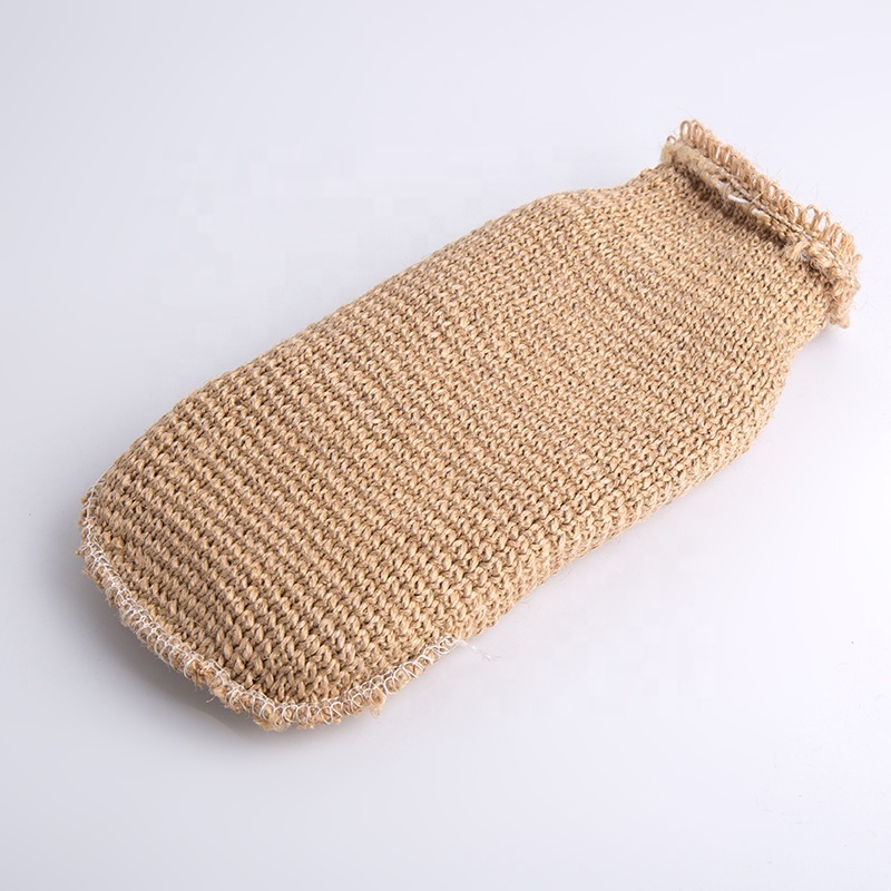 Natural Exfoliating ramie Fiber bath Glove Mitt Bath Scrubber Remove Dead Skin jute Exfoliating Mitts