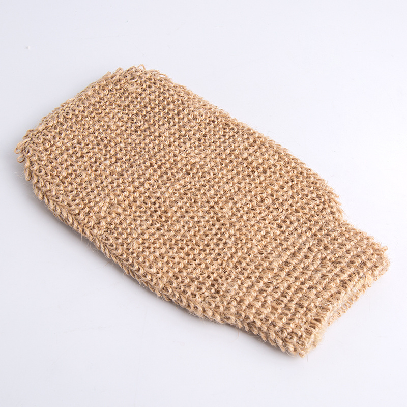 Natural Exfoliating ramie Fiber bath Glove Mitt Bath Scrubber Remove Dead Skin jute Exfoliating Mitts