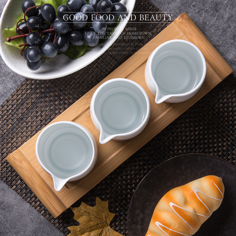 White ceramic Mini cream bottle without handle 250ml coffee milk pot for Cafe Tomato and salad Sauce cup porcelain milk mug