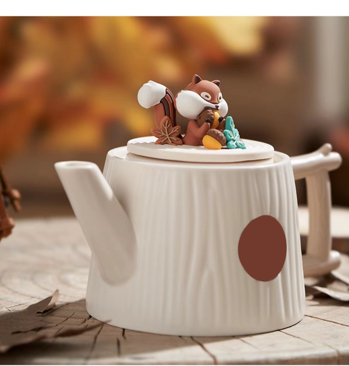 500ml cute fox kettle mug set water kettles and  coffee pot set glass cup with silicone lid coffee kettle