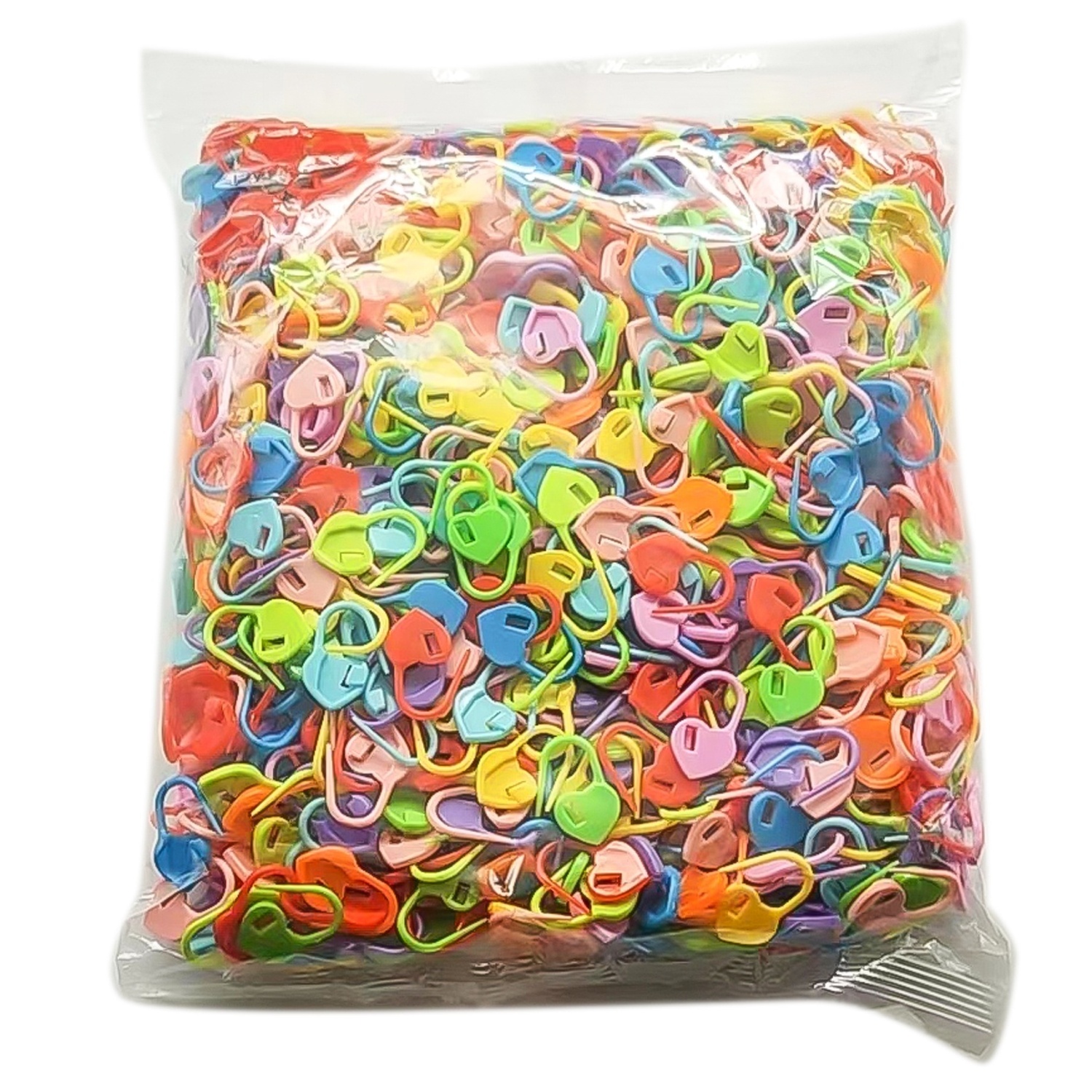 1000 PCS /bag Plastic Heart Shape Needle Clip Mixed Color Knitting Crochet Locking Stitch Counter Markers Latch Hook Accessories