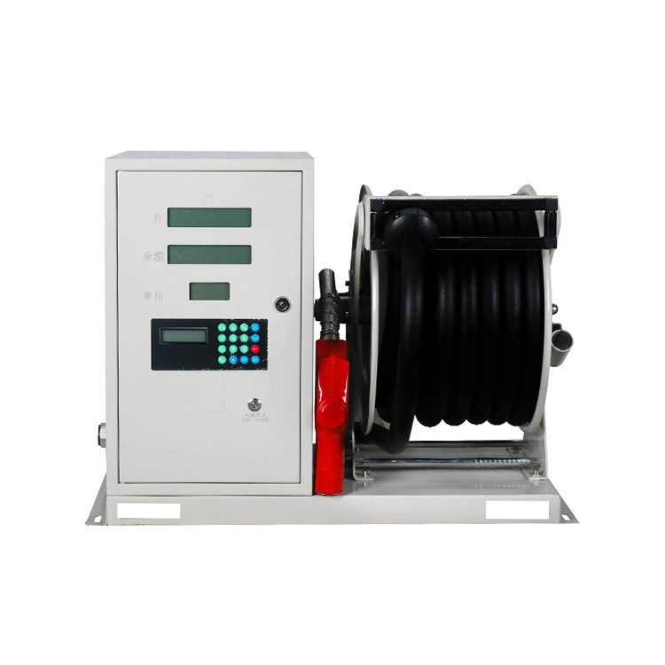 220V 15m Small Portable Petrol Fuel Dispenser Mini Gas Station With Nozzle Hose Reel