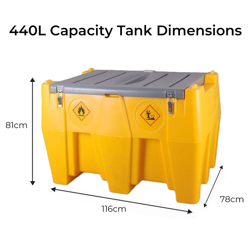 240L/480L Poly Plastic Mobile Diesel Pump Atv Fuel Transfer Gas Storage Tank