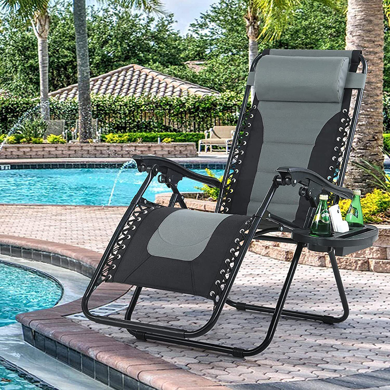 Indoor Recliners Adjustable Chairs Outdoor Camping Beach Lawn Folding Fabric Reclining Portable Pool Zero Gravity Lounge Chair