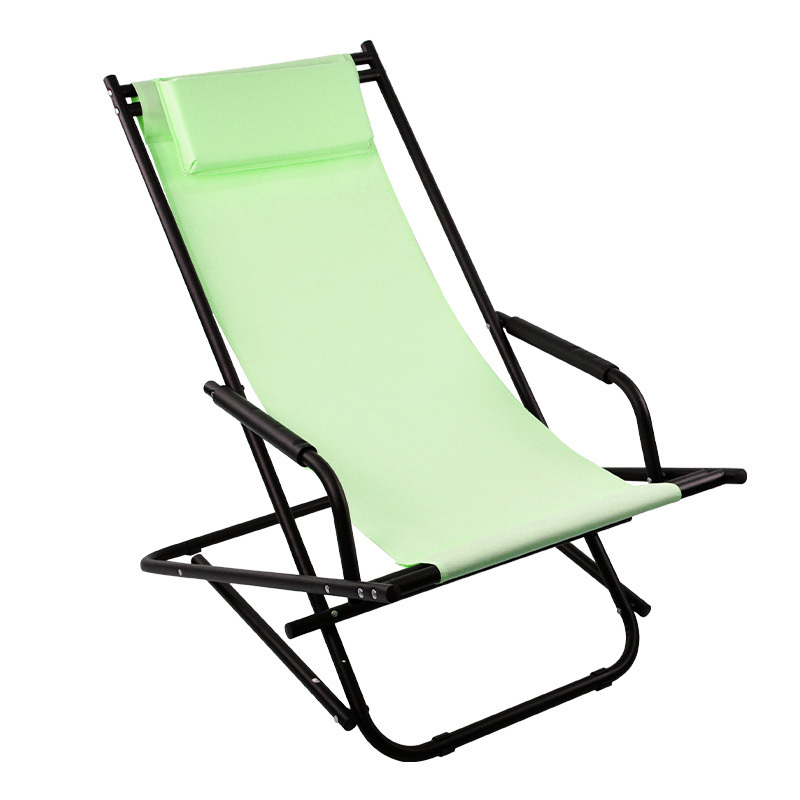 Modern Design Outdoor Garden Beach Sun Lounger Swinging Chair Portable Relax Lazy Beach Recliner Folding Rocking Camping Chair