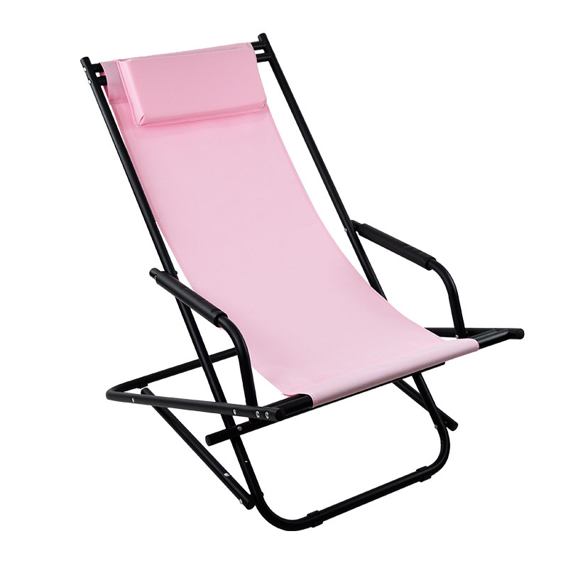 Modern Design Outdoor Garden Beach Sun Lounger Swinging Chair Portable Relax Lazy Beach Recliner Folding Rocking Camping Chair