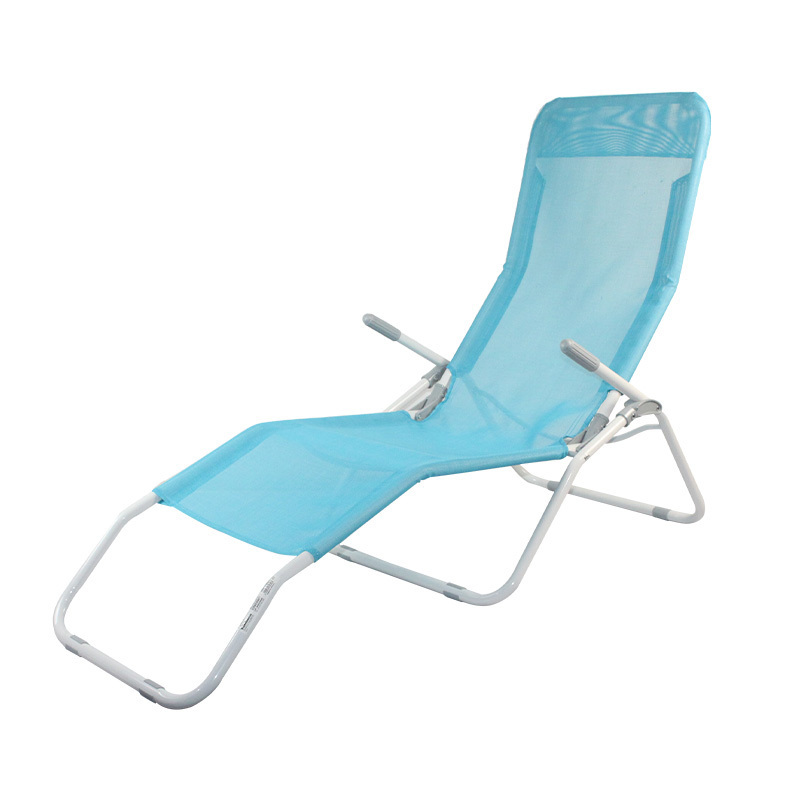 Outdoor Fold Up Garden Chair Waterproof Breathable Fabric Sun Lounger Office Relax Chair Folding Steel Frame Beach Rocking Chair