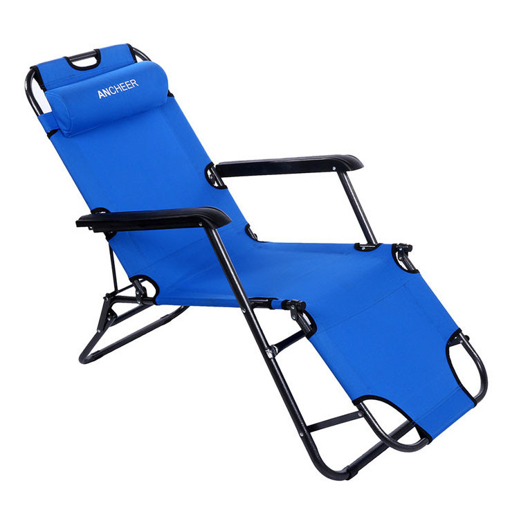 Lightweight Folding Aluminum Chaise Cheap Outdoor Beach Lounge Chair