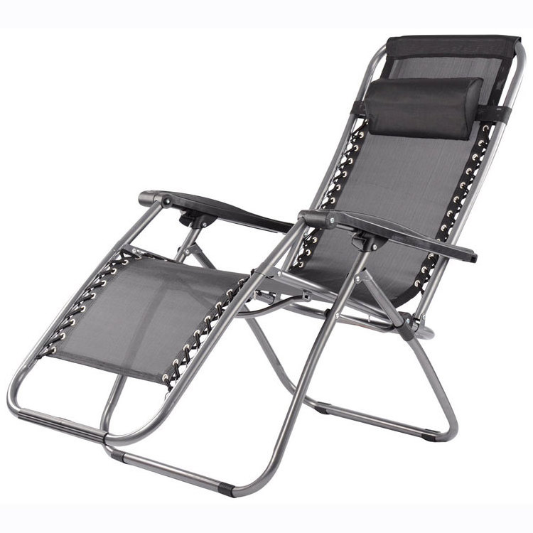 Folding Footrest Elderly Rocking Recliner with Leg Rest Foldable Black Large Lounge Zero Gravity Reclining Camping Chair