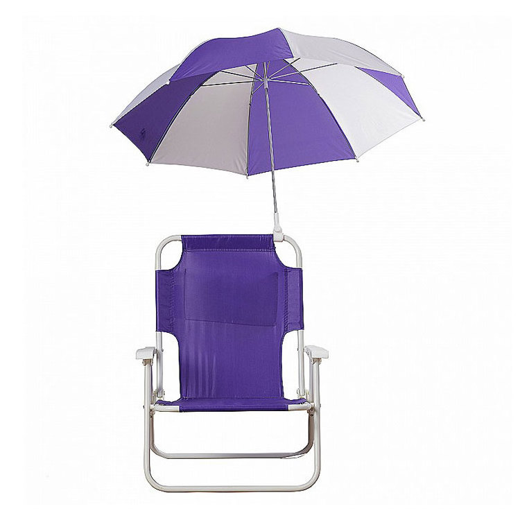 summer youth relax folding beach chair with umbrella