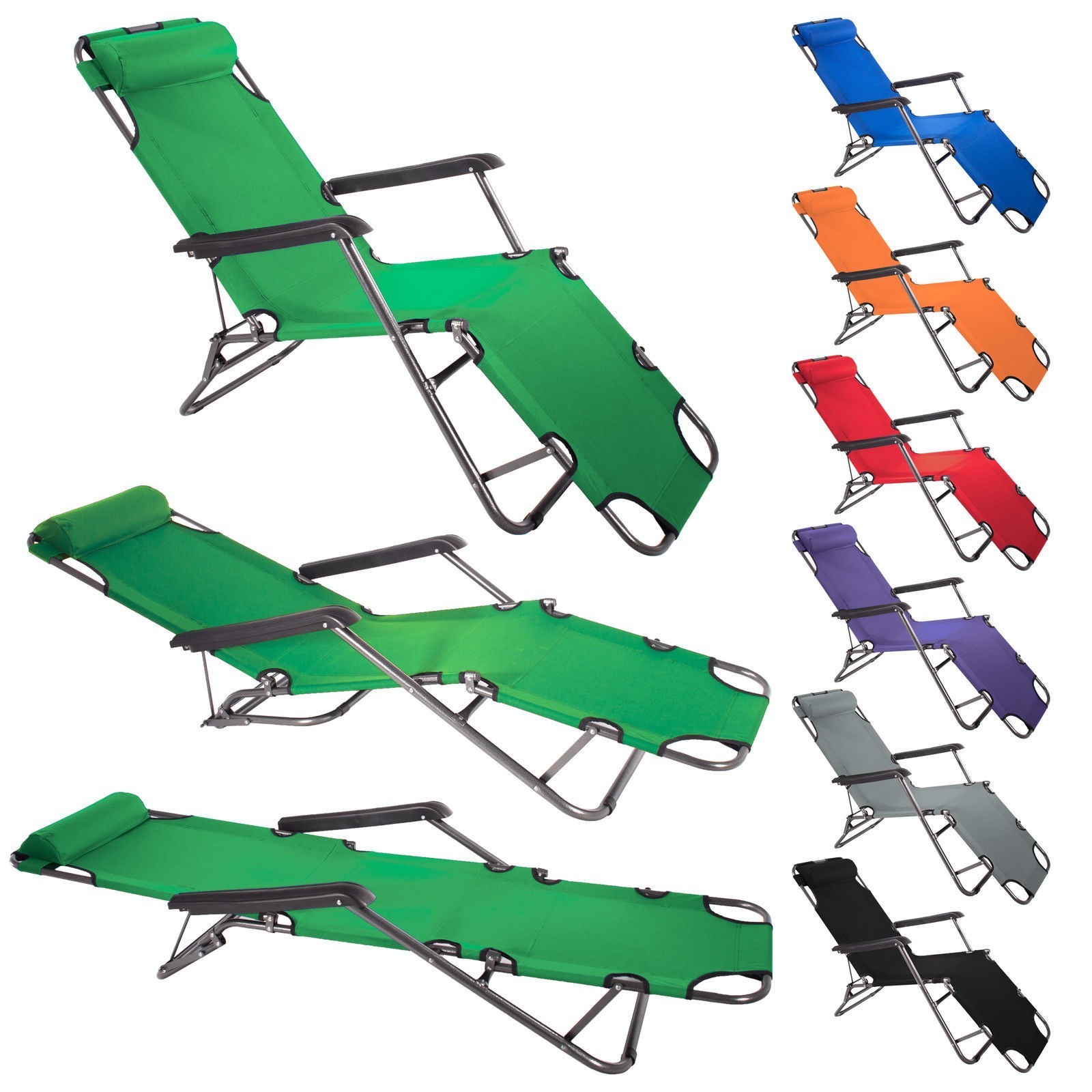 Lightweight Folding Aluminum Chaise Cheap Outdoor Beach Lounge Chair