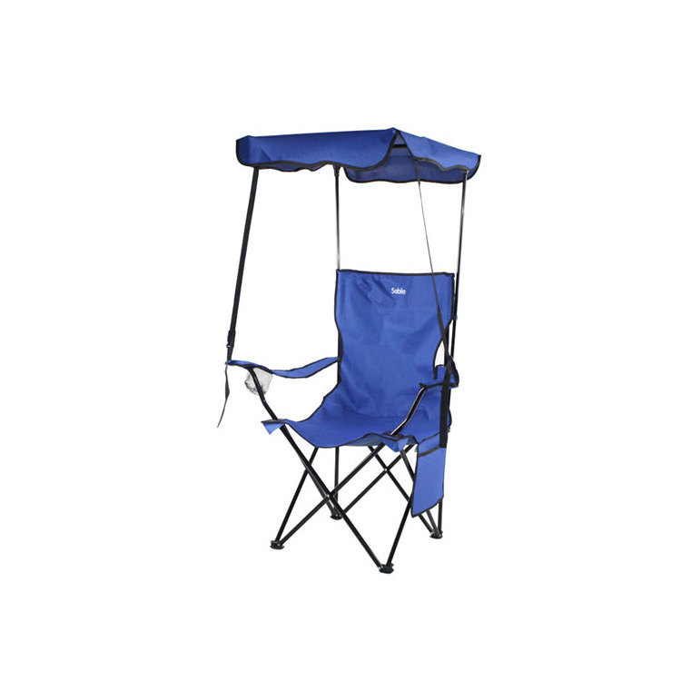 Portable Sunshade Folding Camping Chair with Canopy Beach Chair