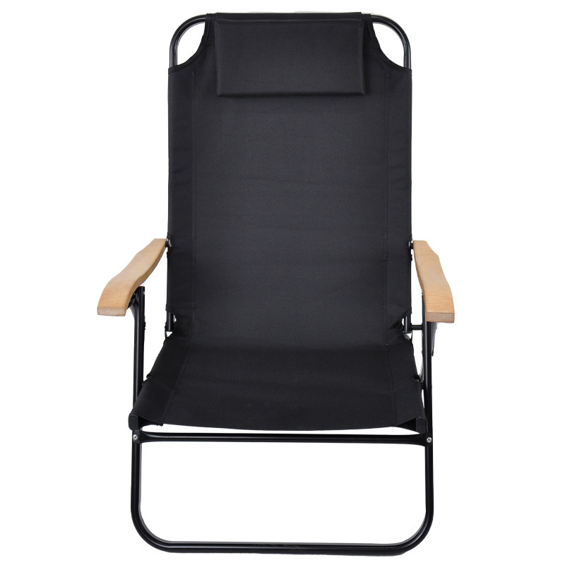 Wholesale Leisure Chaise Folding Four Adjustable Aluminum Beach Lounge Chair with Pillow Custom Portable Reclining Beach Chair