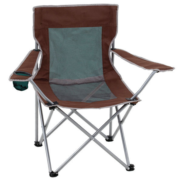 Foldable camping chair with foot rest