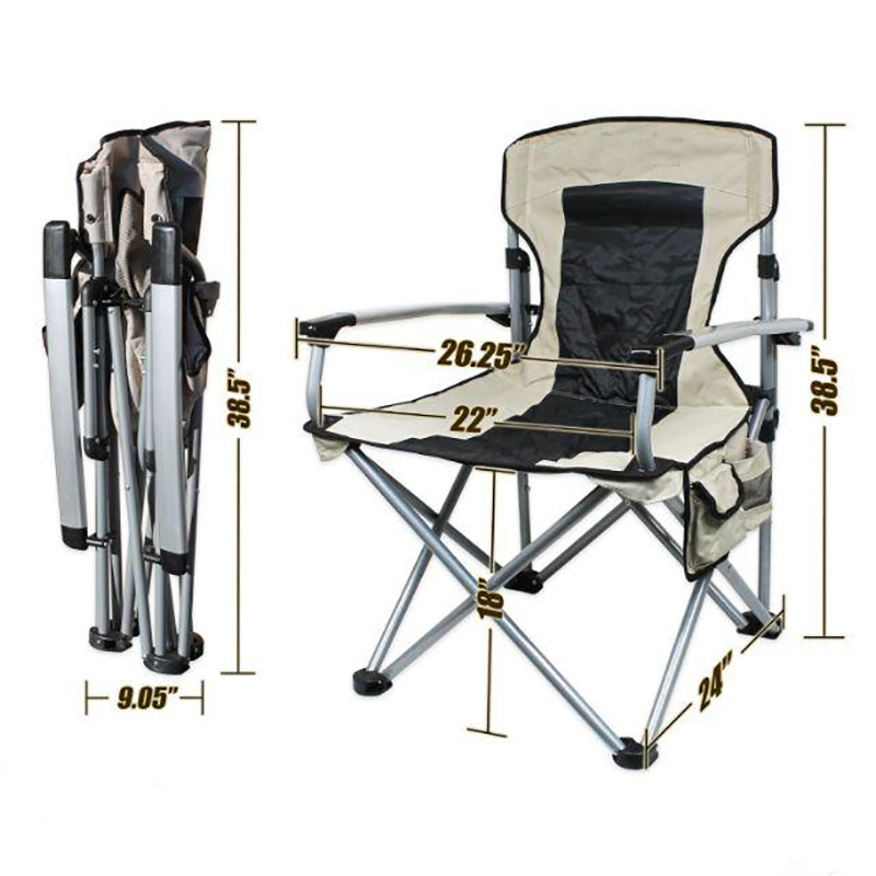 Aluminium Outdoor Heavy Duty Foldable Chair Lightweight Quad Gravity Fishing Sports Portable Folding Reclining Camping Chair