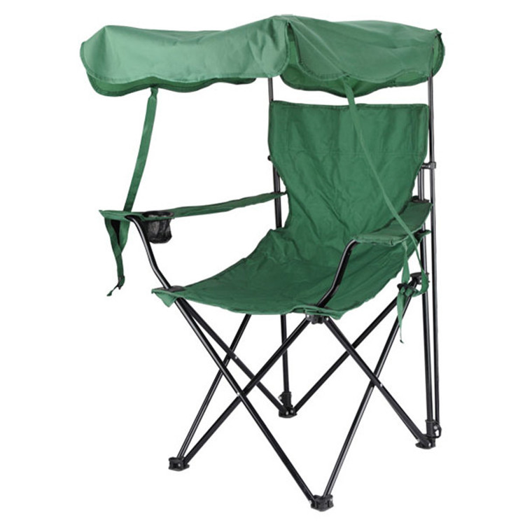 Portable Sunshade Folding Camping Chair with Canopy Beach Chair