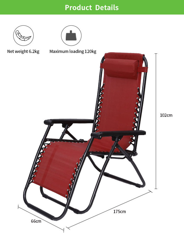 Cheap Outdoor Lightweight Portable Folding Beach Chaise Sun Lounge Chair Recliner Zero Gravity Chair