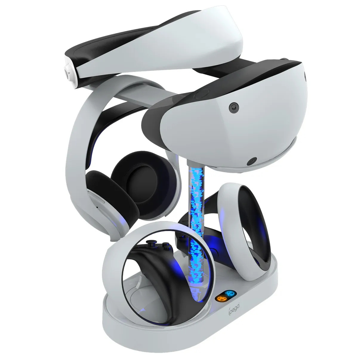 Magnetic Dual Charger Base With Indicator Light For PS VR2 RGB Charging Dock VR Headset Display Stand