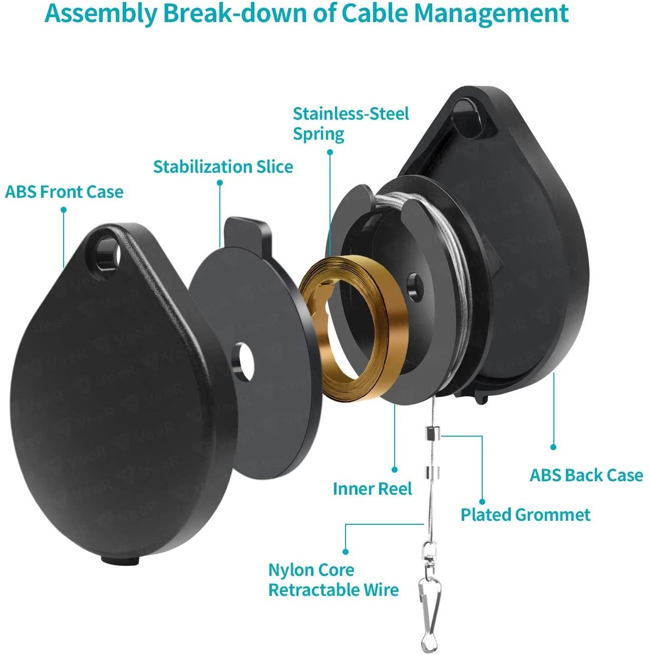 VR Cable Management - Virtual Reality Wire Ceiling Pulley System for Oculus Rift S/Playstation VR/HTC Vive Pro