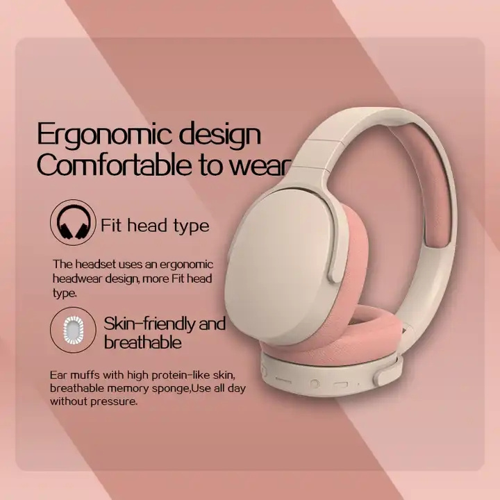 P2961 Headphones Wireless OEM Music Earphones Stereo All Inclusive Earmuffs Macaron Color Series Headset