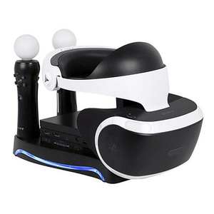 Charging Dock Station for PS4 VR PS Move Game Controllers LED Stand Holder For Playstation 4 Vertical Stand Game Accessories