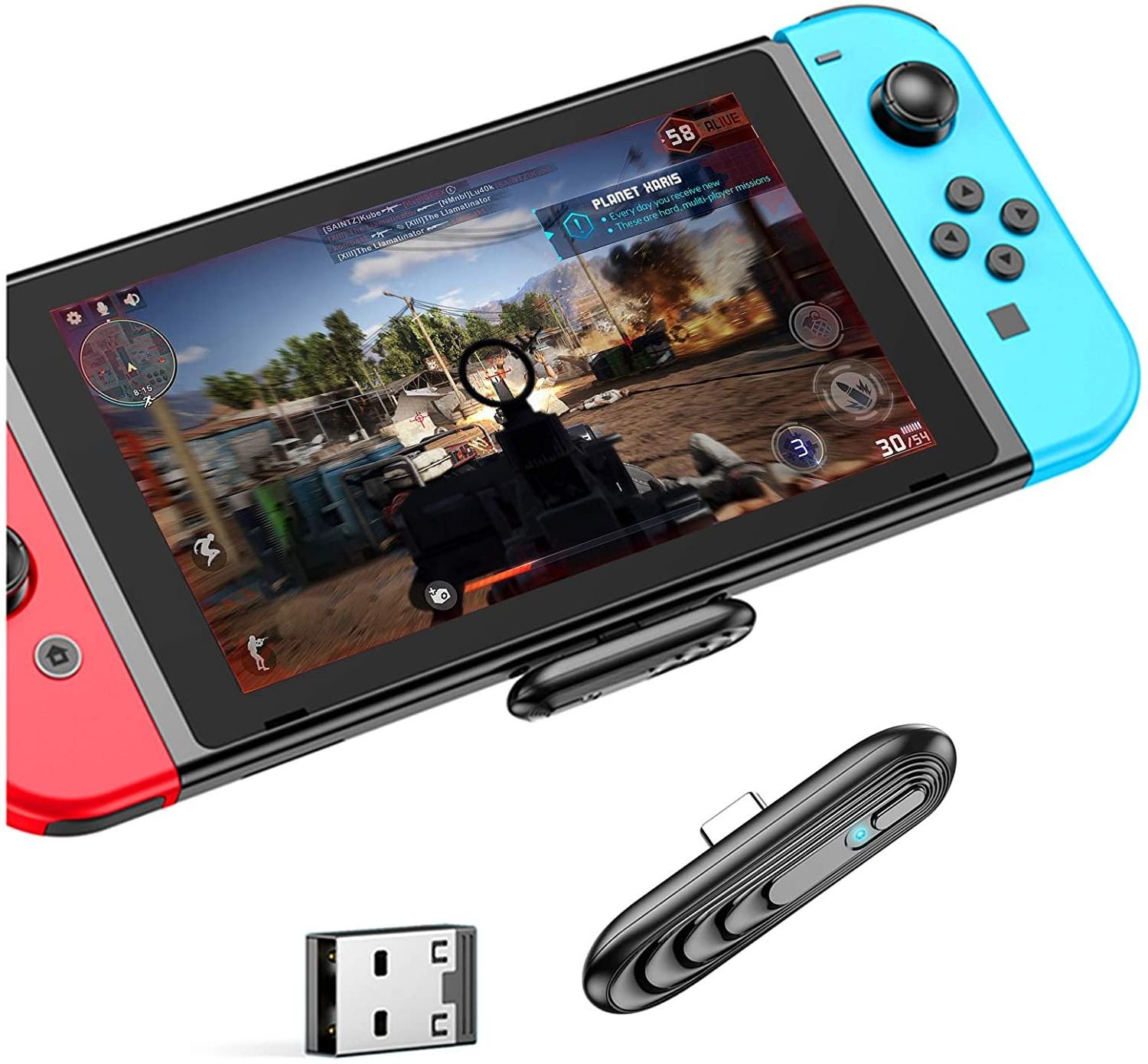 Audio Transmitter Wireless Adapter with USB-C Port,Connector for Nintendo Switch 2DS 3DS XL, PS4, PS5,Headset and Speakers, Plug