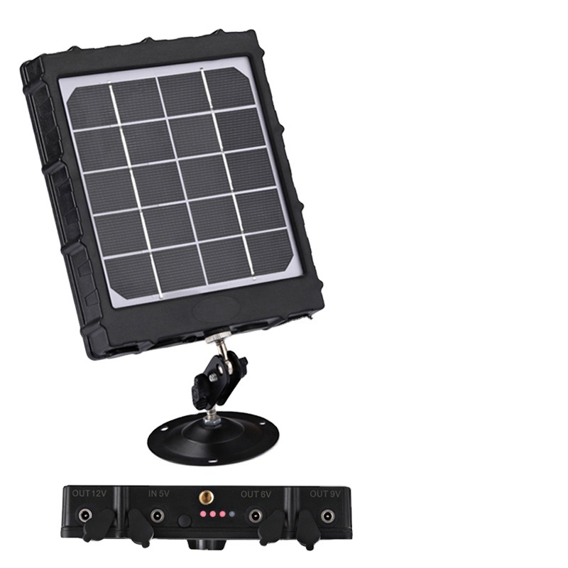 Hunting Trail Cameras Solar Panel Charger 6v/9v/12v 8000mAh for feeder kit forest Game Cameras 1.7mm/DC2.1mm/USB adapter