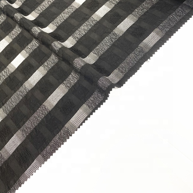 ABAYA FABRIC MANUFACTURER SUPPLY Made in China Manufacturers Polyester Chiffon Rayon Woven Jacquard Fabric for Black Abaya