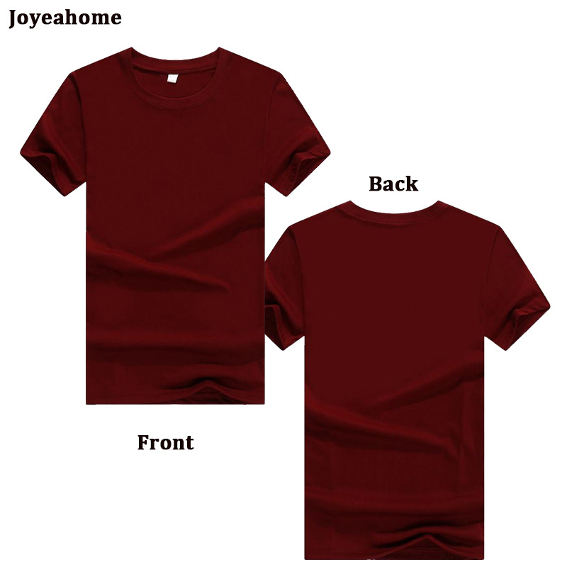 Free Printing Logo brand Blank T-shirt 35% Cotton / 65% Polyester Fabric Breathable T-shirt  Men's  short sleeve t shirt