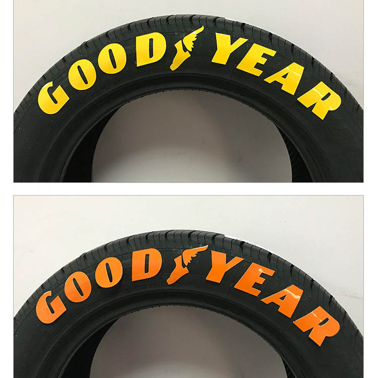 Waterproof Sports Car Tire English Letter Wheel Decoration 3d Car Tyre Stickers