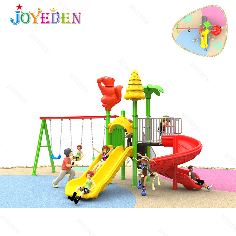 Newest design kindergarten playground amusement park equipment outdoor swing and slide set outdoor for kids