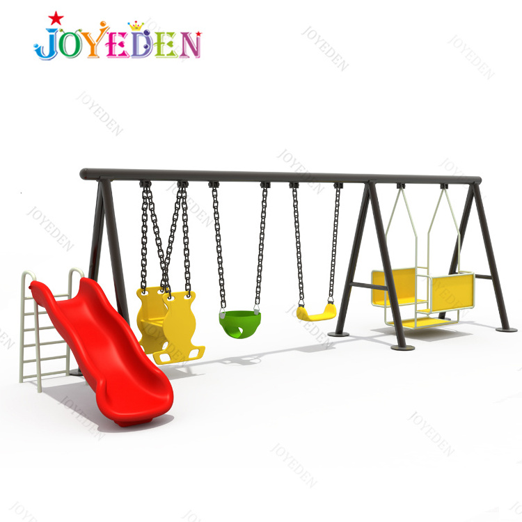 New hot sale  Factory commercial backyard garden kids outdoor swing and slide play set indoor