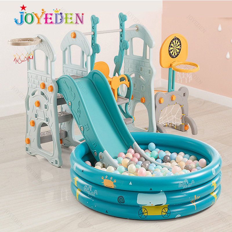 Eco-Friendly 3 In 1 Home Kindergarten Daycare Kids Indoor Plastic Swing And Slides Ball Pool Indoor Playground For Kids Dubai